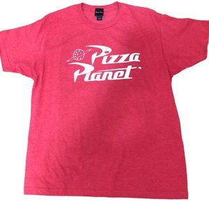 Disney Mens Red Pizza Planet T-Shirt